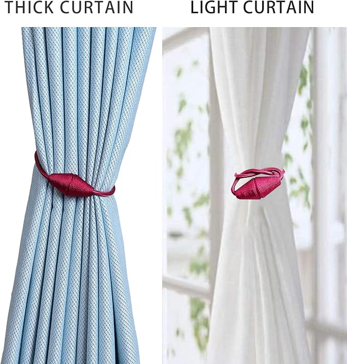 2 PCS Magnetic Curtain Tiebacks, European Style Convenient Drape Tie Backs - Image 7