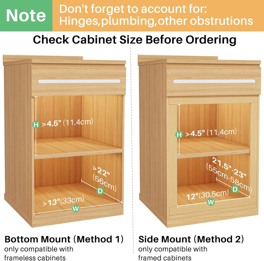 Pull Out Cabinet Organizer, Soft Close Wooden Slide Out Drawers for Pots and ...