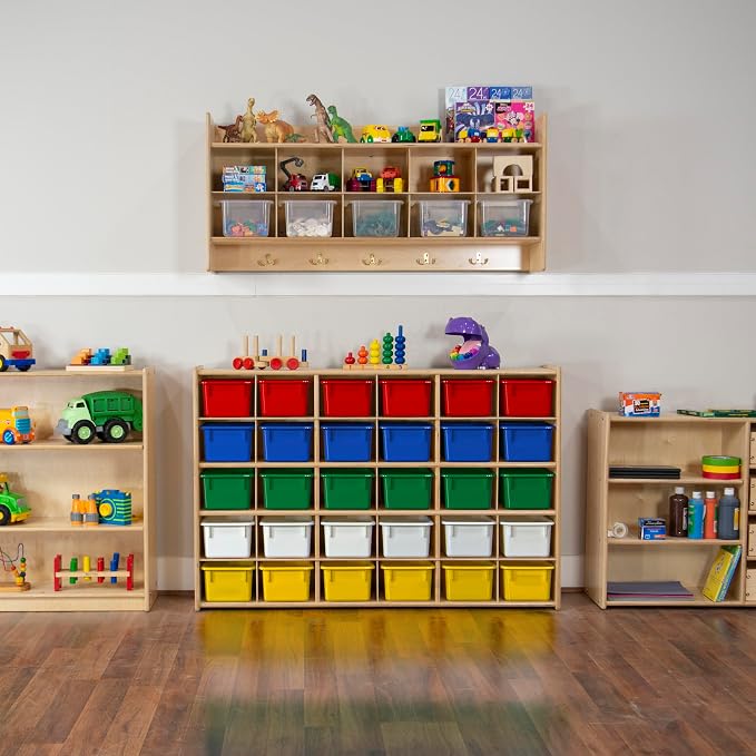 Wood Designs Cubby Storage Bin, Heavy Duty Plastic Containers - Image 6