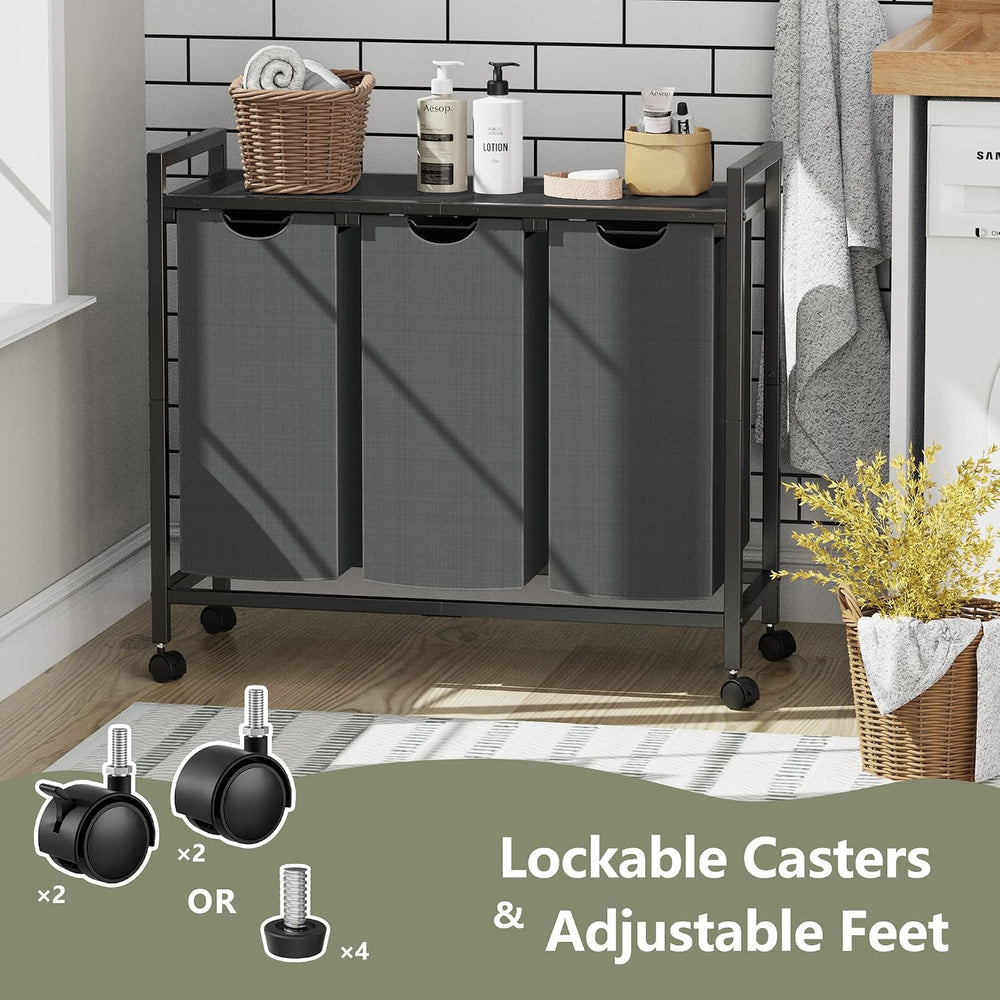 Laundry Hamper, Laundry Basket, Laundry Sorter with 2 Pull-Out and Removable ...