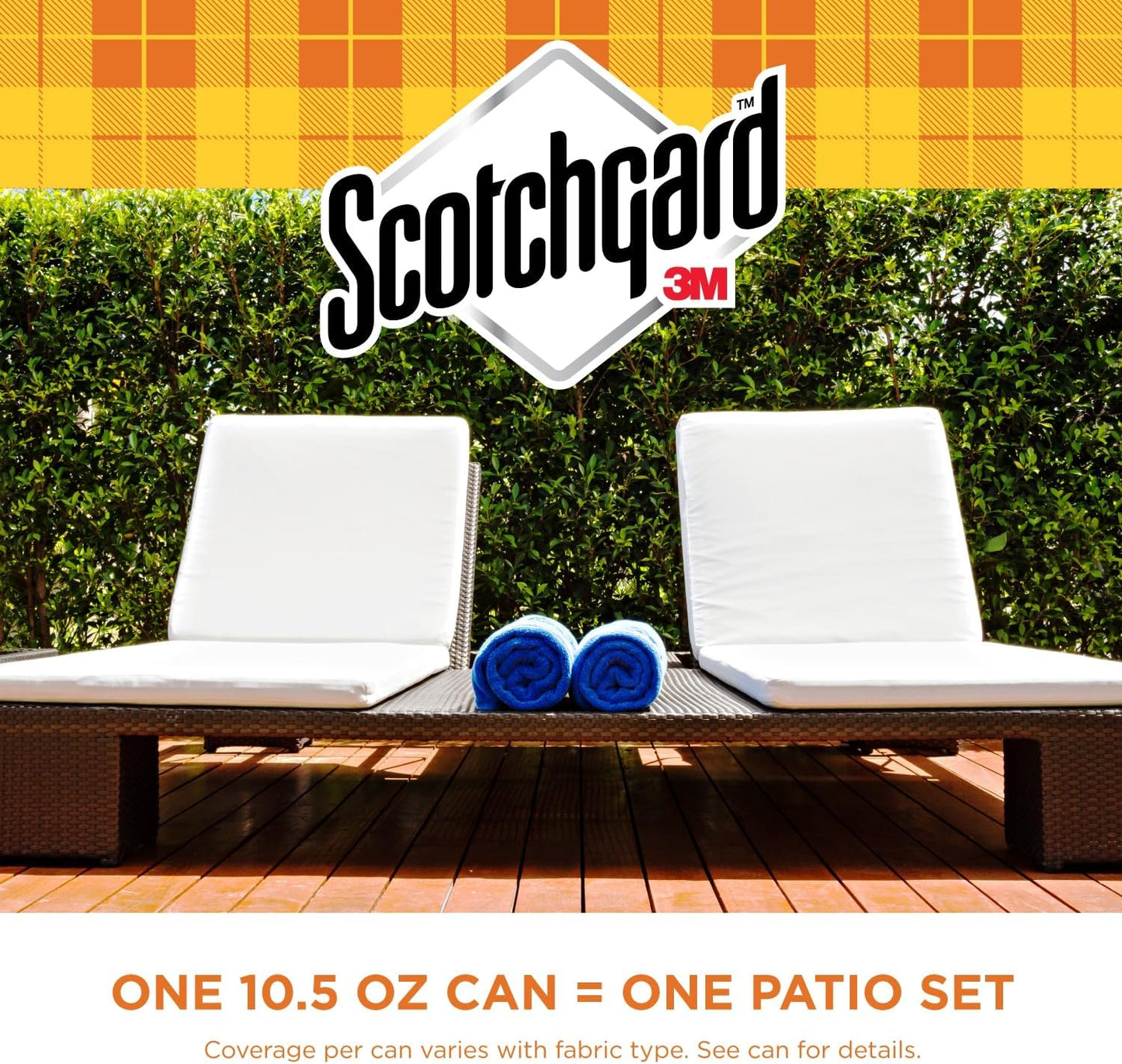 Scotchgard Water & Sun Shield Outdoor Fabric Protector Spray, UV Protection and Water Protection for Patio Furniture, Upholstery & More – 10.5 oz Aerosol (3 Cans)