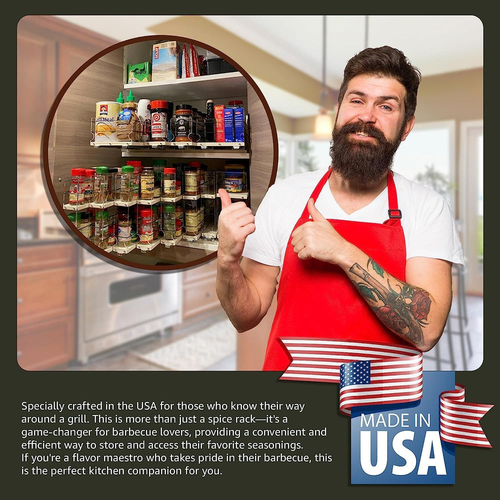 Vertical Spice - Narrow Pullout Spice Rack - Sliding Drawer for Kitchen Organ...