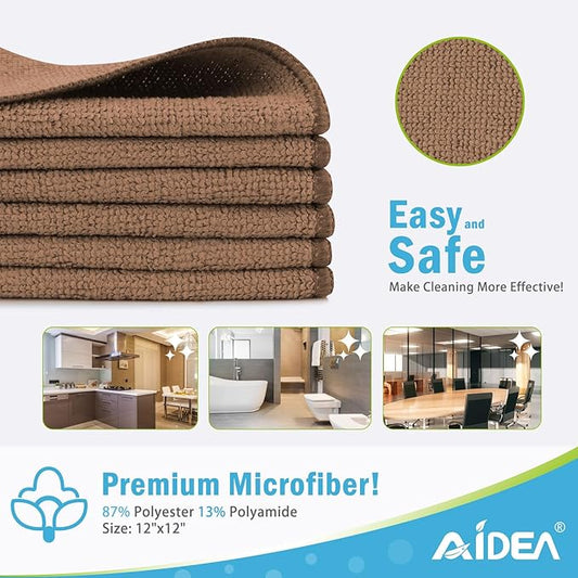 AIDEA Microfiber Cleaning Cloth-12PK, Soft Microfiber Towels - Image 2