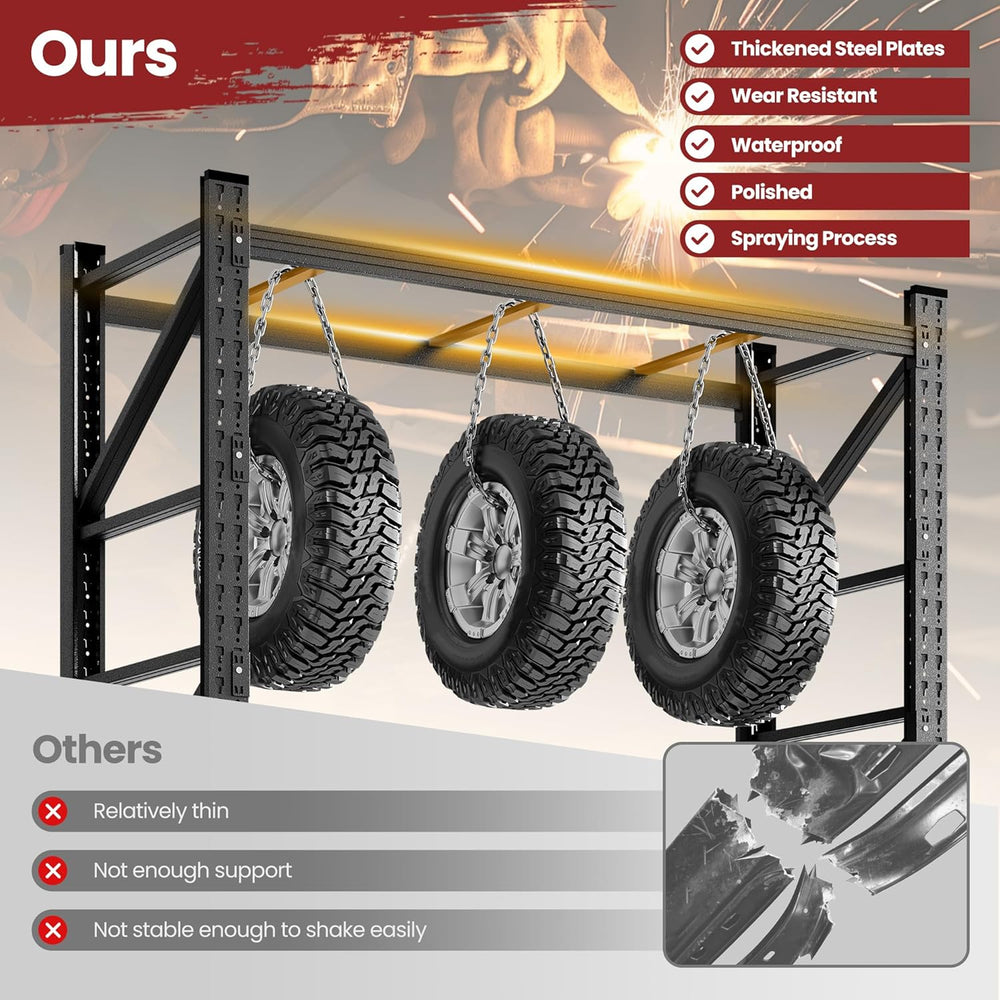 60" Wide Storage Shelves, 5000LBS Garage Shelving Heavy Duty, Standing S...