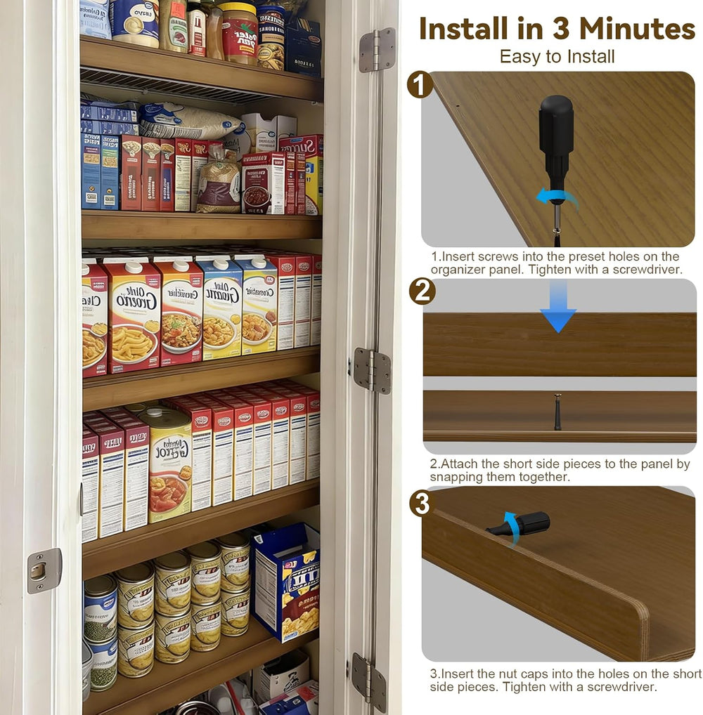 Wood 16x36 in 5-Pack pantry shelf cover wood used for heavy duty storage up t...