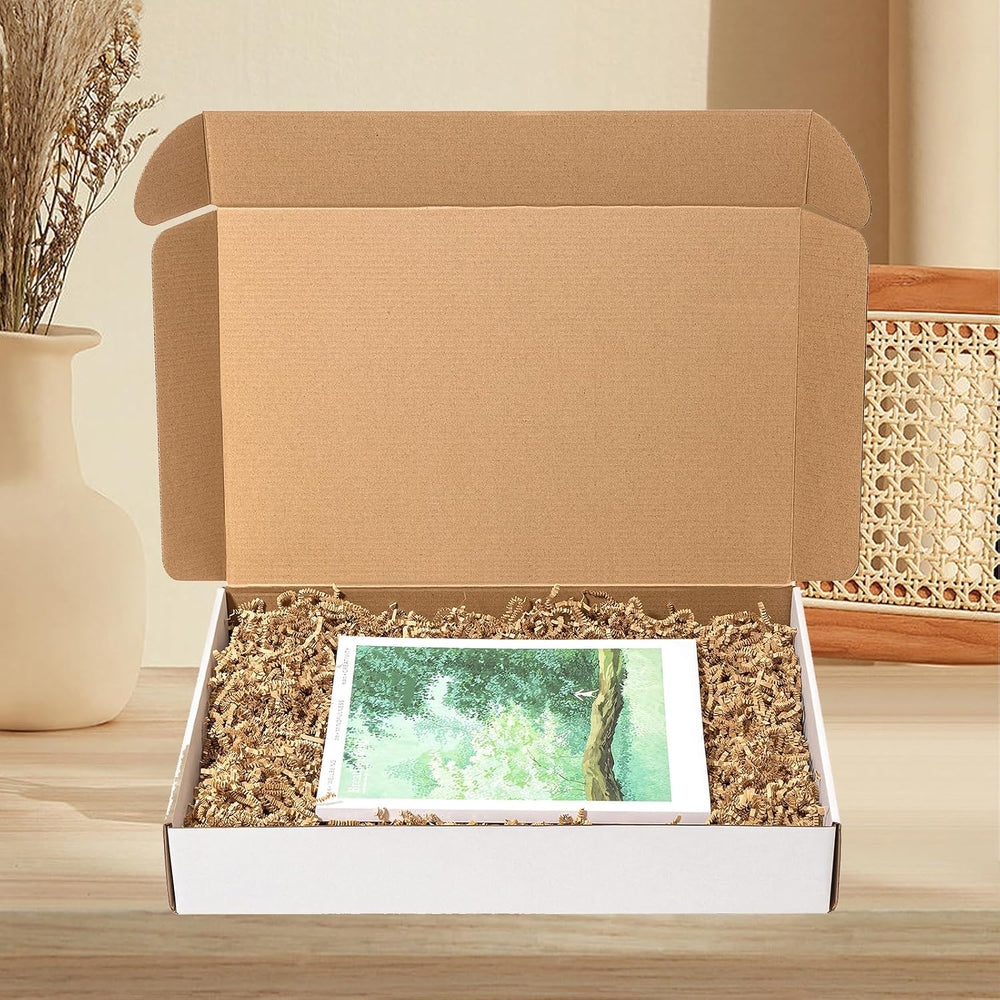 Wowxyz 17x11x3" Shipping Boxes 20 Pack White Corrugated Cardboard Box