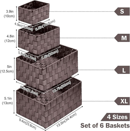 Woven Storage Baskets, Storage Bins, Cube Basket Container Baskets Storage - Image 2