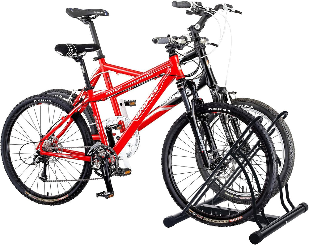 Bike Rack – Dual Bicycle Stand for Mountain, Road, or Kid’s Bikes – Indoor or...
