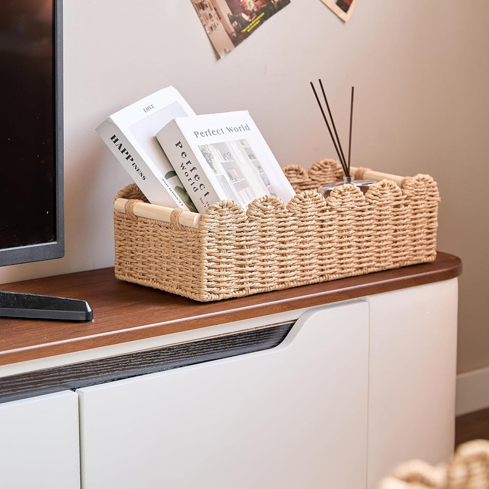 Decorative Basket Set of 3 (Large, Medium, Small), Toilet Paper Storage Baske...