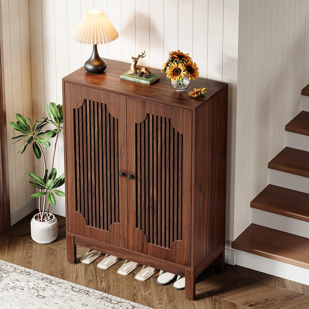 Tribesigns Shoe Cabinet with Doors, 5-Tier Shoe Storage Cabinet with Adjustab...