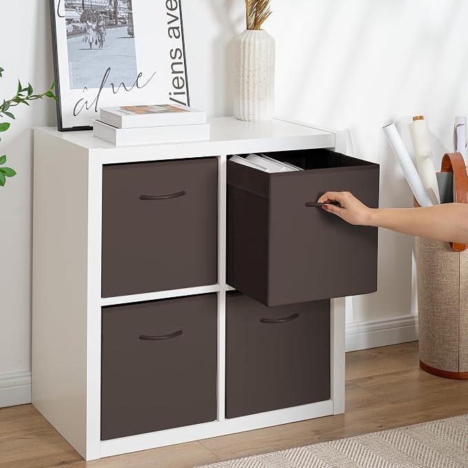 StorageWorks Brown Storage Cubes, 13x13 Storage Cube Bins - Image 7