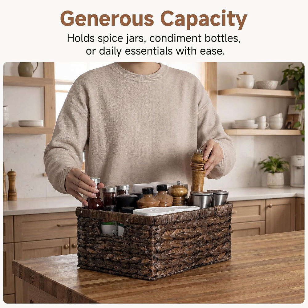 StorageWorks Wicker Storage Baskets,Decorative Baskets for Home Decor,1Pack