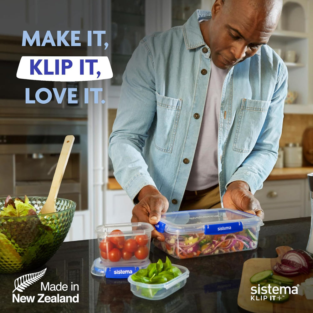Sistema KLIP IT+ 3.35L Rectangle Food Storage Containers (3-Pack), Stackable ...