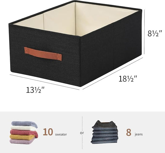 linen closet organizers and storage, 3 Pack Large Storage Baskets, Clothing - Image 2