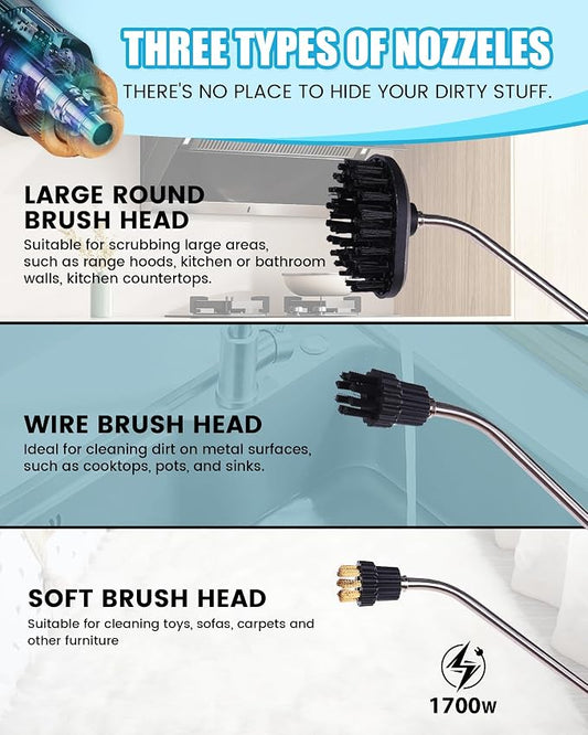 FoundGo 1700W Tankless Handheld Steam Cleaner - Image 2