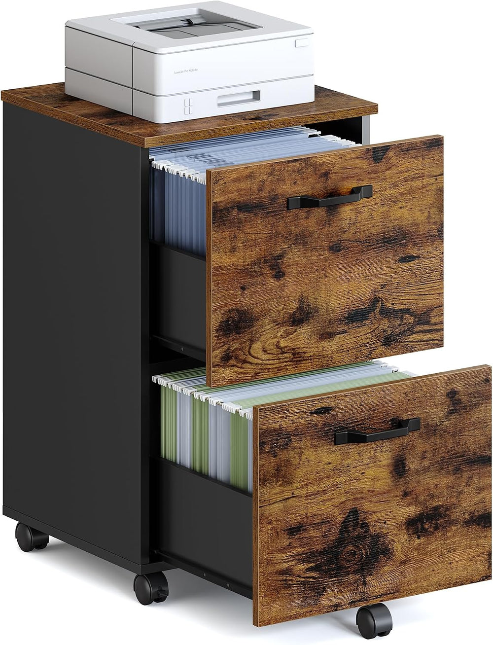 VASAGLE 2-Drawer File Cabinet, Small Rolling Filing Cabinet