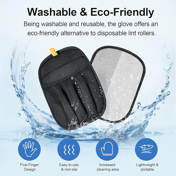 Pet Hair Removal Glove for Cats & Dogs, Upgraded Five-Finger Electrostatic Pet - Image 6