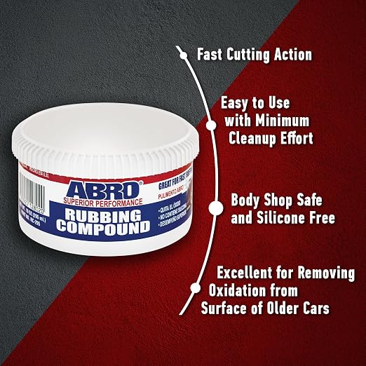 ABRO Superior Performance Rubbing Compound, 10 oz., Buffing Compound - Image 5