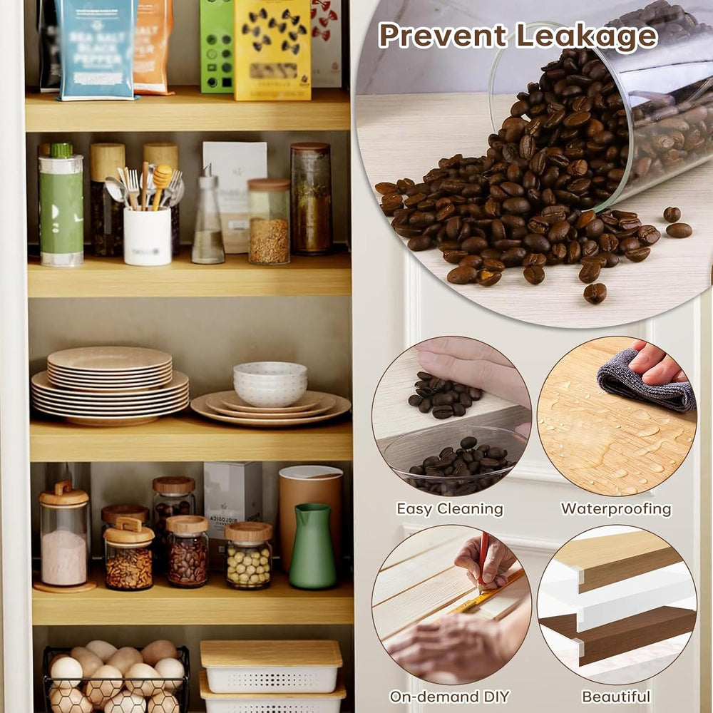 Wire Rack Covers for Shelves, 5 Pcs PVC Wire Shelf Covers for Pantry Kitchen ...