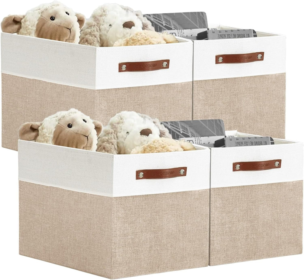 DECOMOMO Kallax Storage Cubes, Storage Baskets for Shelves 4-Pack