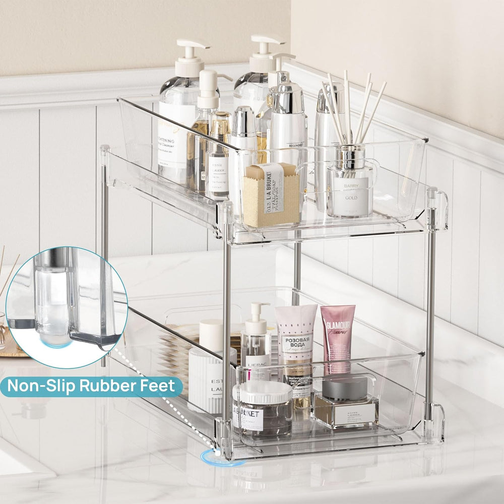 Vtopmart 8 Pack Pull Out Bathroom Under Sink Organizer (S-Standard)