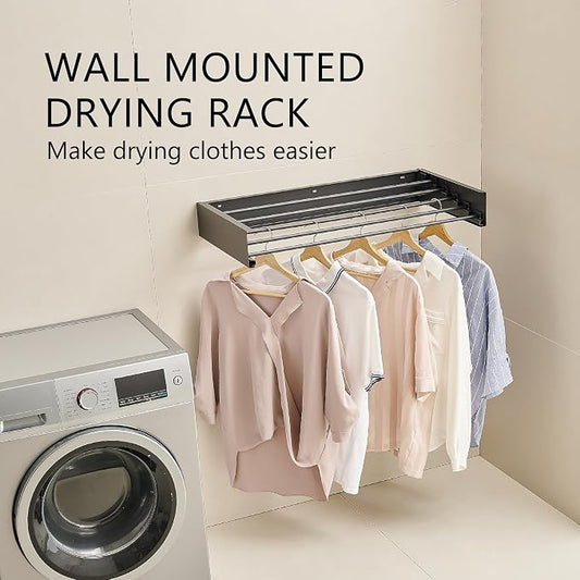 JOOM Laundry Drying Rack Collapsible, Wall Mounted Clothes Drying Rack - Image 2