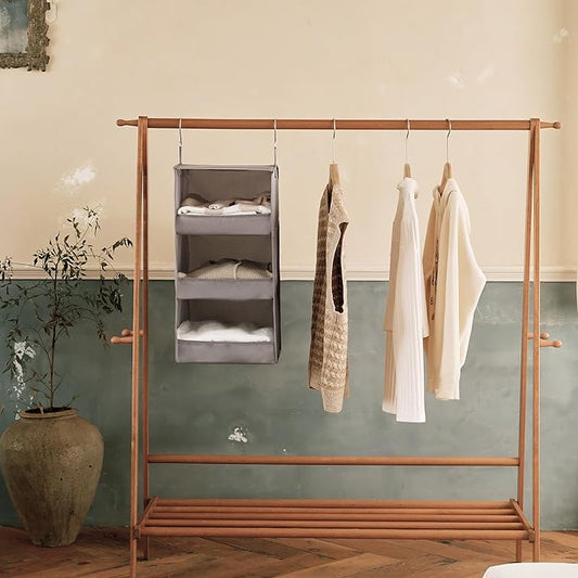GRANNY SAYS 3-Shelf Hanging Closet Organizer and Storage, Collapsible Hanging - Image 2