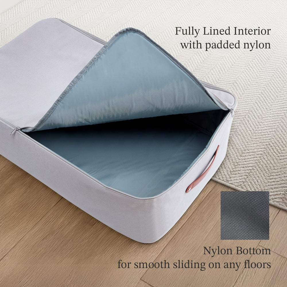 Under Bed Storage Container – Foldable Underbed Storage Bin for Clothes &...