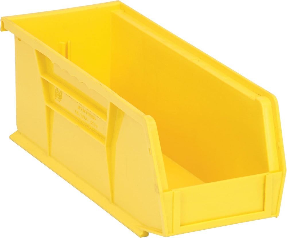 Quantum Storage QUS224 Heavy-Duty Stackable Plastic Storage Bins for Workshop...
