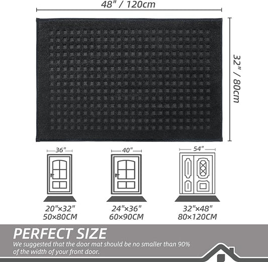 BEQHAUSE Waffle Door Mats Indoor 32"x48", Dog Mat - Image 2