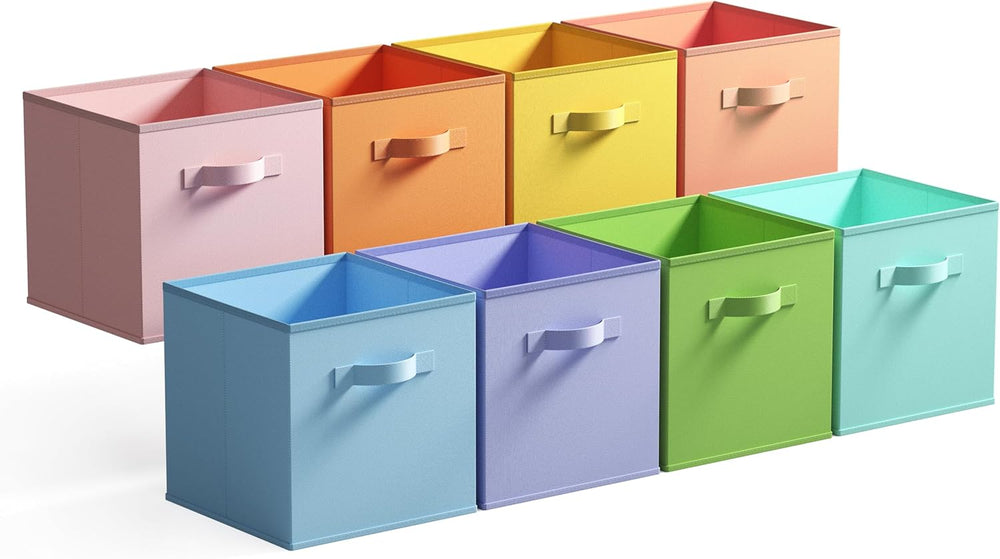 GRANNY SAYS 13 Inch Cube Storage Bins, Pastel Color, 8-Pack