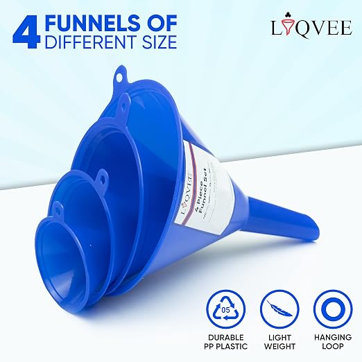 Funnel 4-Pack Funnels for Kitchen Use Filling Bottles - Image 8