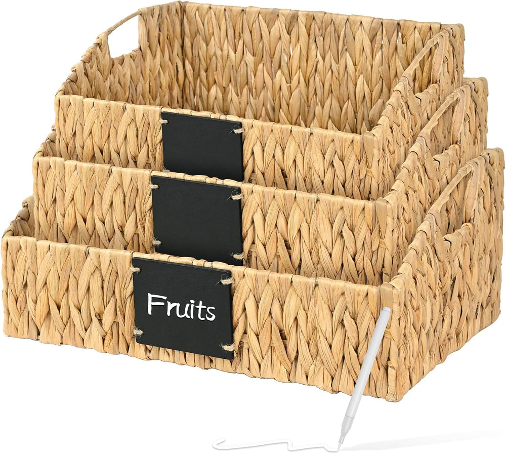 Woven Kitchen Basket for Organizing, Storage Bins for Shelf