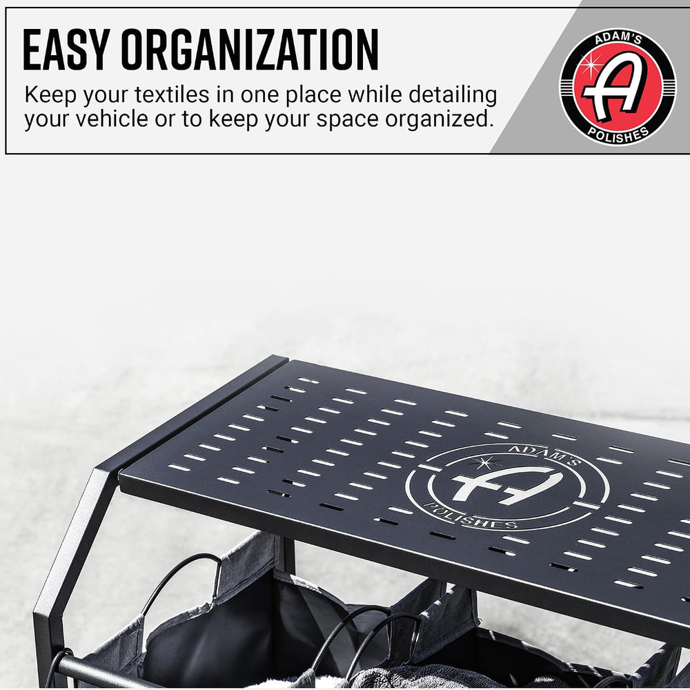 Adam's Polishes Detailing Towel Cart for Dirty Laundry, Cloths, Rags, Clo...