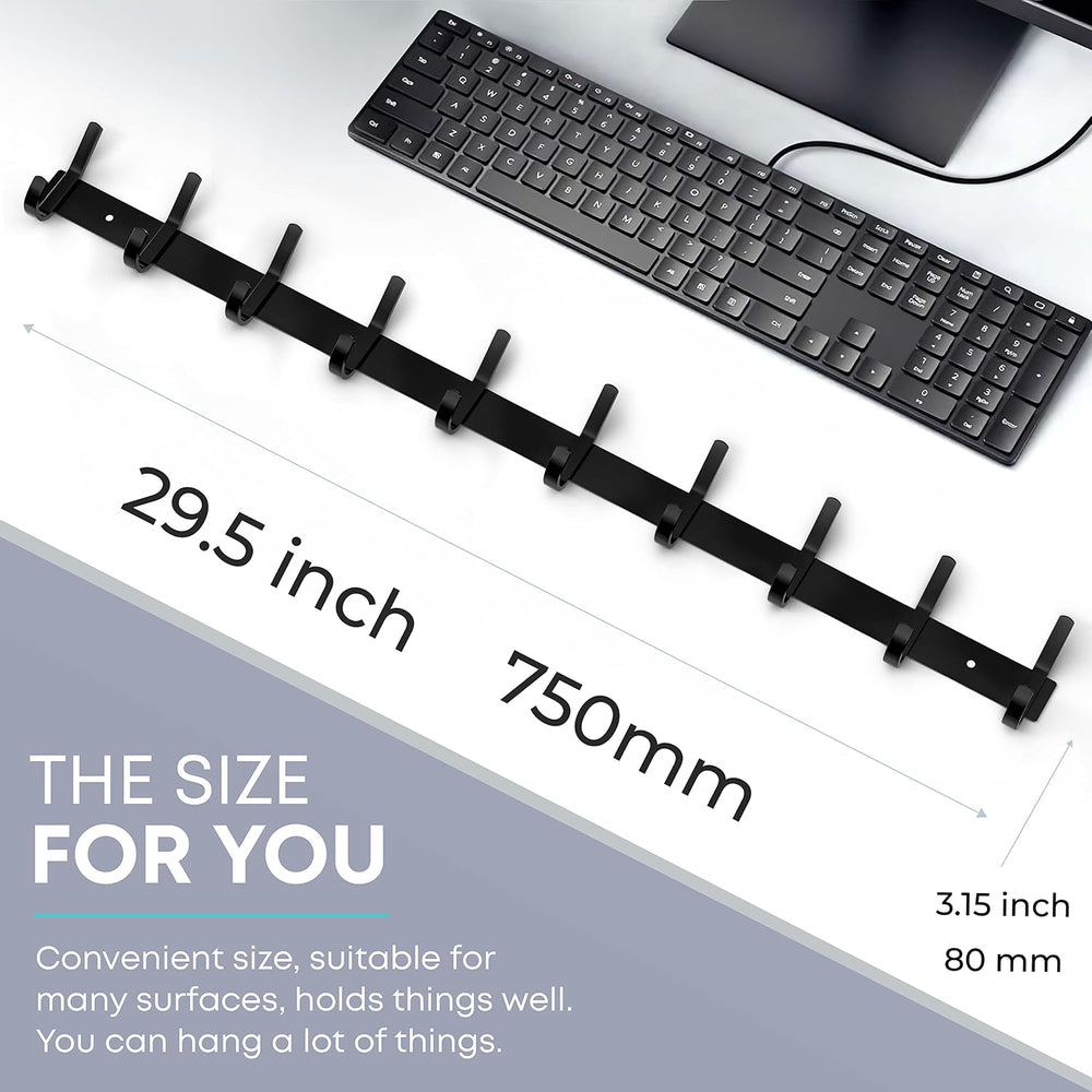 Coat Rack Wall Mount – 30 Inch Stainless Steel Hook Rail with 10 Double Coat ...