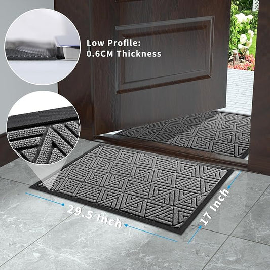 Yimobra Outdoor Mats for Front Door 29.5x17, All-Weather Waterproof Non-Slip - Image 2