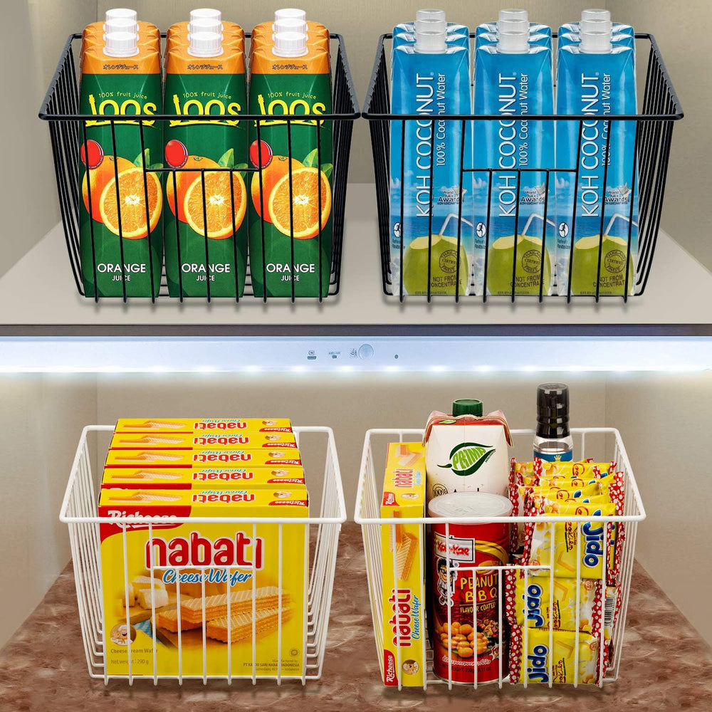 SANNO Freezer Baskets Freezer Wire Storage Basket, Organizer Food Storage Bin...