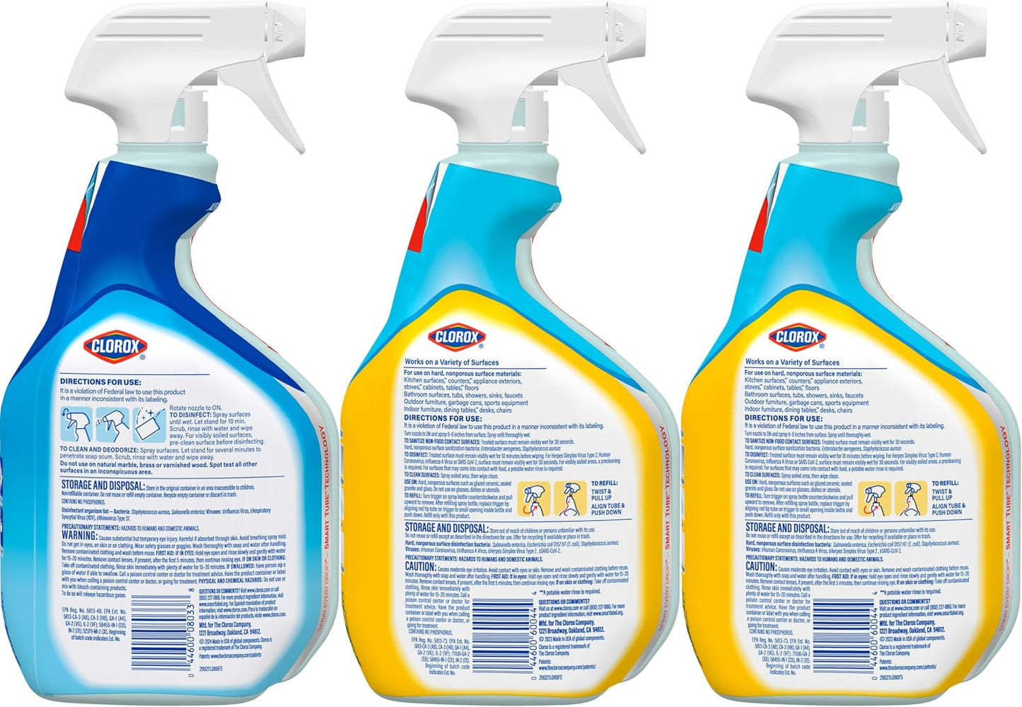 Clorox Disinfecting All-Purpose Cleaner, 32 fl. Oz., and Bathroom Cleaner, Bleach Free, Household Essentials, Cleans Dirt and Grime Off Most Surfaces and Countertops, 32 fl. oz.