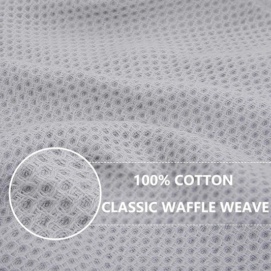 Homaxy 100% Cotton Waffle Weave Kitchen Dish Towels, Ultra Soft Absorbent Quick - Image 2