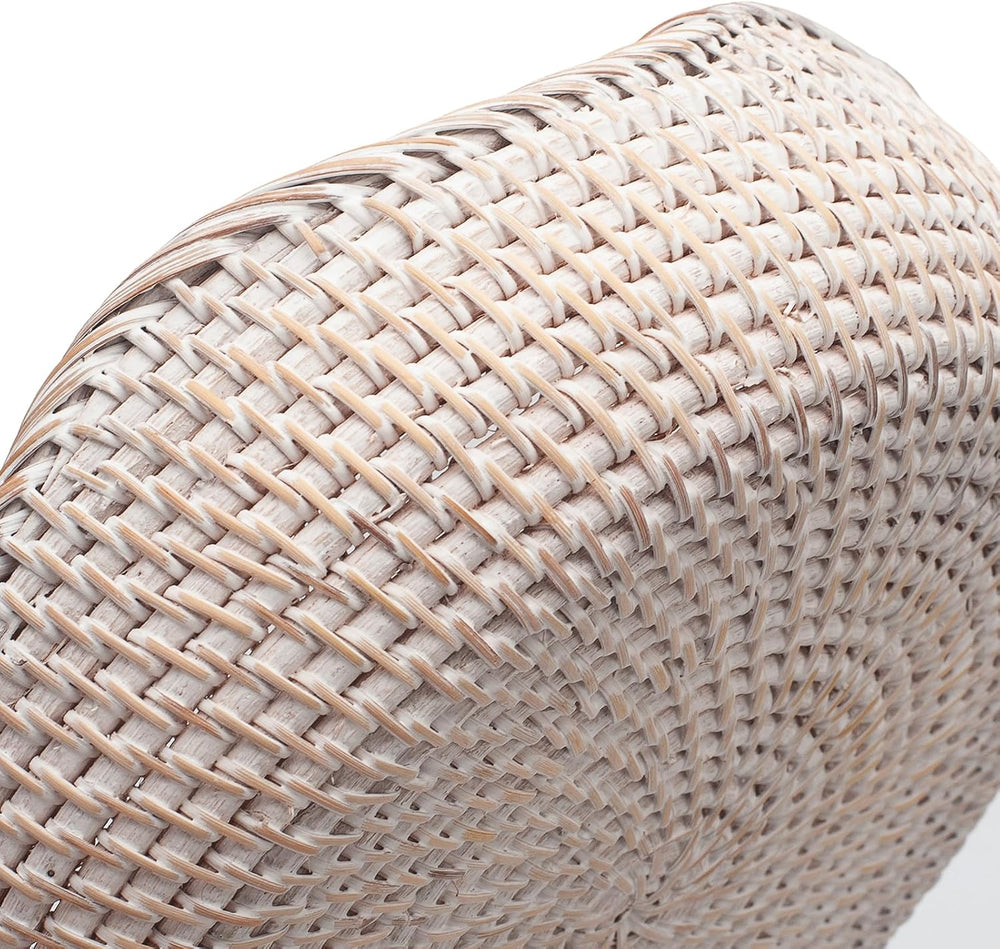 YANGQIHOME Rattan Bread Basket, Round Fruit Baskets, Wicker Storage Bowls, Na...