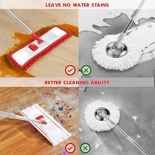 MASTERTOP Microfiber Mop for Floor Cleaning, Flat Dust Mop for Home and Kitchen - Image 2