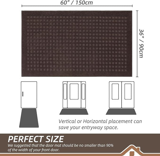 BEQHAUSE Waffle Door Mats Indoor 36"x60", Dog Mat - Image 2