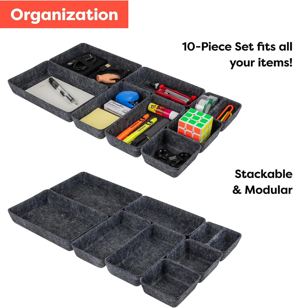 Rajas Goods Drawer Organizer Compatible with Ikea Alex Drawer Unit, 10-Piece ...