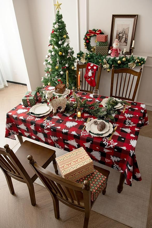 Waterproof Christmas Tree Tablecloth Fabric - Image 2
