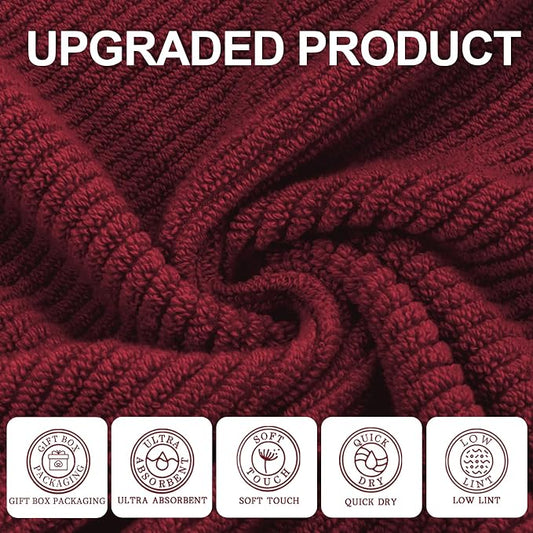 VOOVA & MOVAS Hand Towels for Bathroom Set of 4, Large 18" x 28" - Image 2