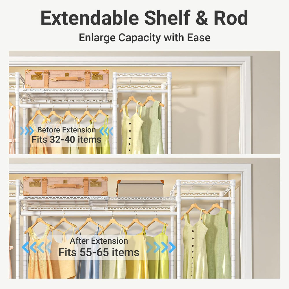 VIPEK X30 Expandable Clothes Rack Adjustable from 5' to 6'11", 9...