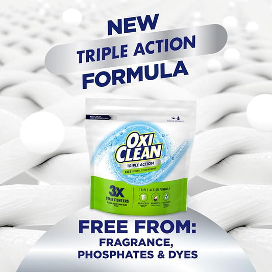 OxiClean Triple Action Free Versatile Stain Remover Powder, Use - Image 2