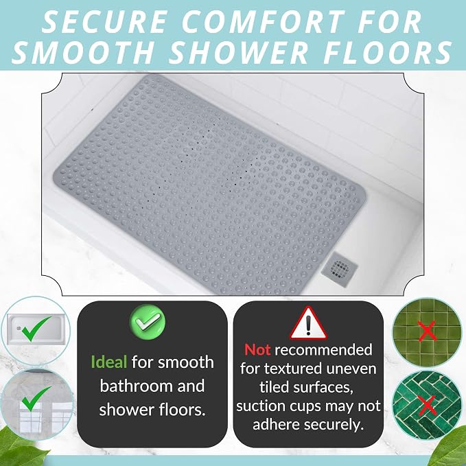 ENKOSI Extra Large Shower Mat Non Slip - Image 6