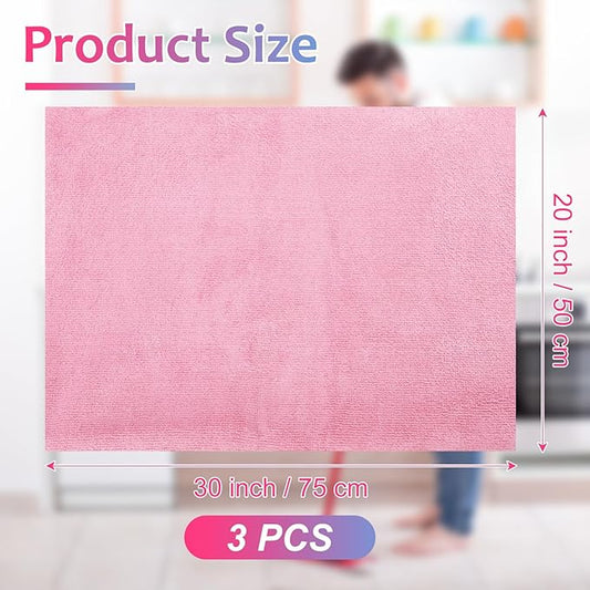 Newwiee 3 Pcs Extra Large Microfiber Cleaning Cloth 30" x 20" Washable Reusable - Image 2