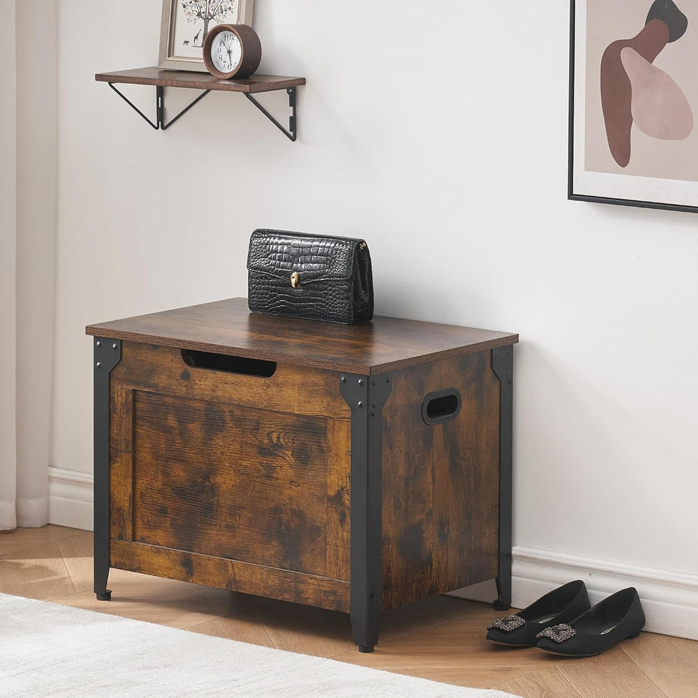 GAOMON 23.6" Storage Chest, Storage Bench with Safety Hinge